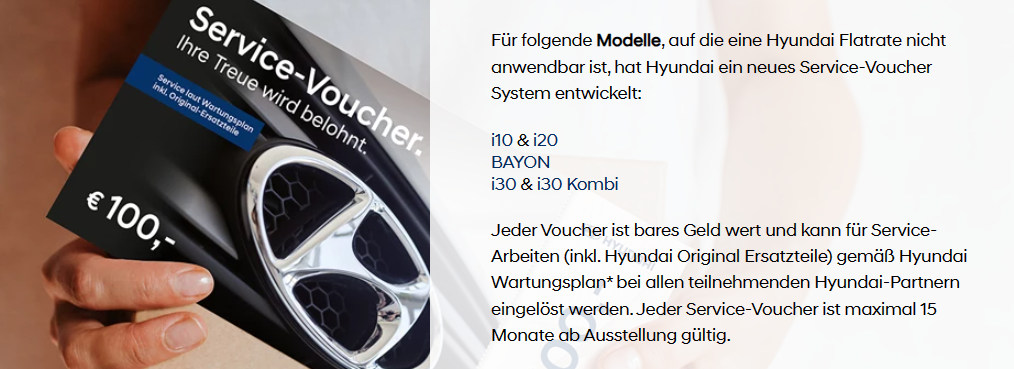 Hyundai Service-Voucher bei Autohaus Knoll in Langenwang und Kapfenberg
